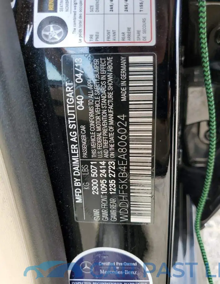 WDDHF5KB4EA806024# 12