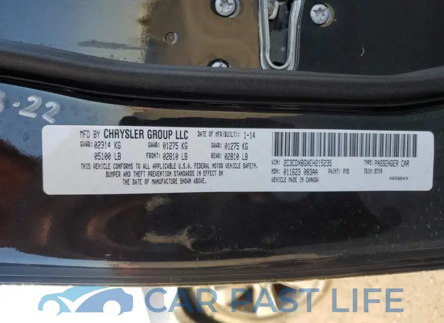 2C3CDXBGXEH215235# 10