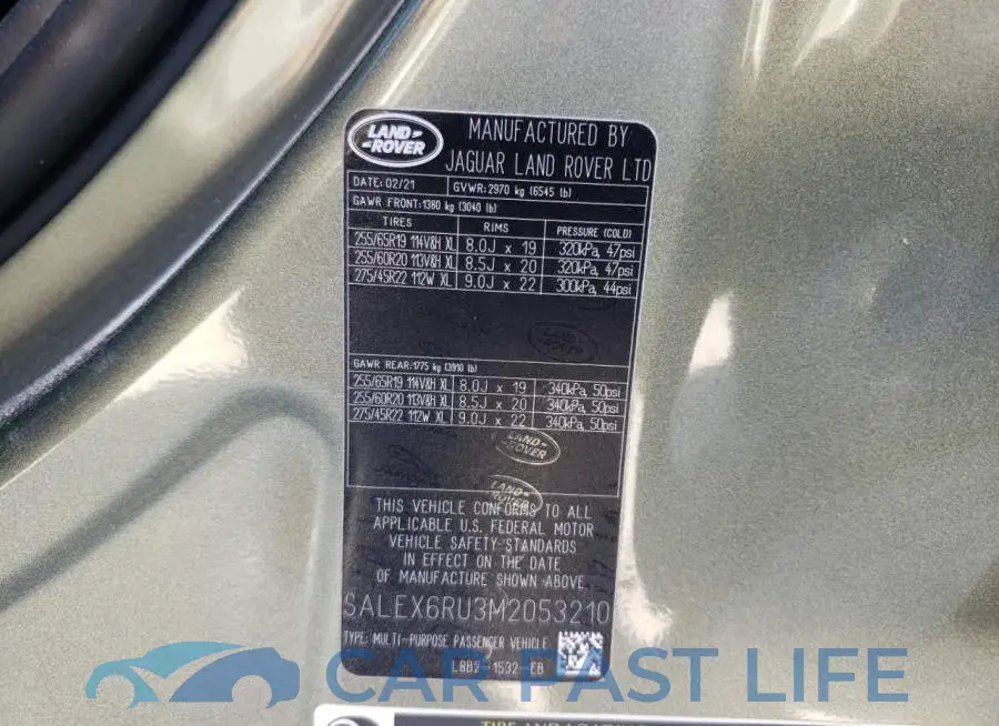 SALEX6RU3M2053210# 13
