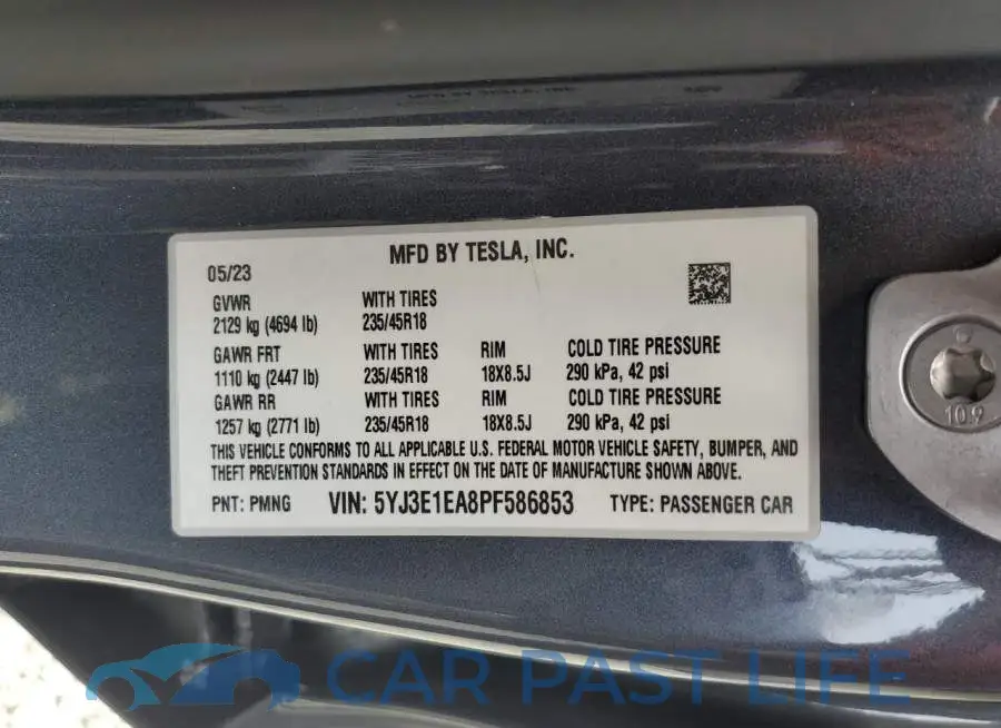 5YJ3E1EA8PF586853# 13