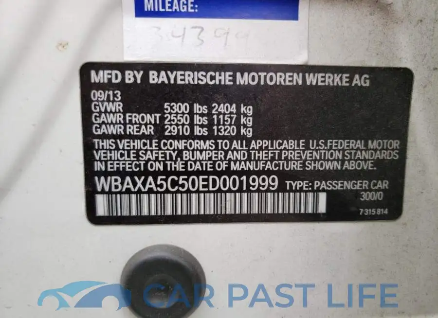 WBAXA5C50ED001999# 13