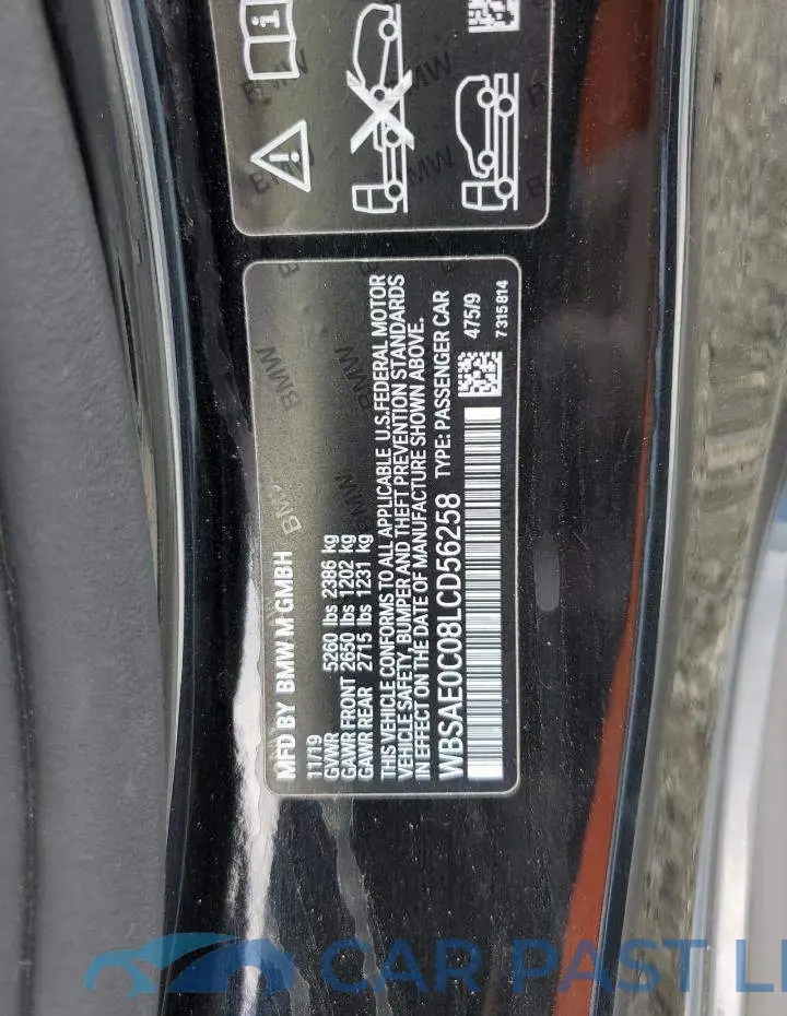 WBSAE0C08LCD56258# 12