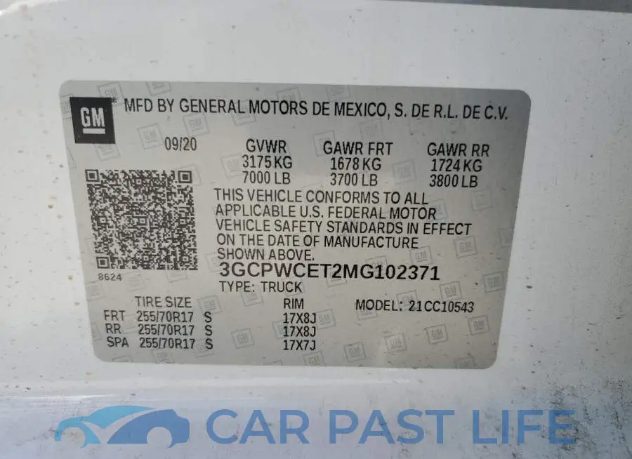 3GCPWCET2MG102371# 12