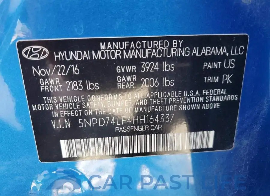 5NPD74LF4HH164337# 13