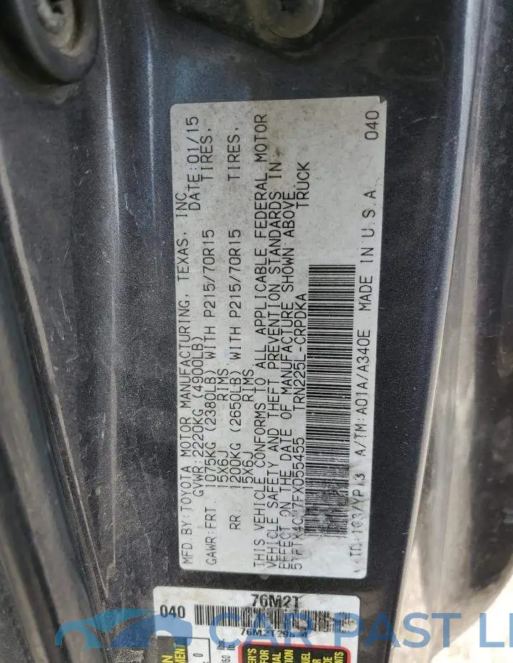 5TFTX4CN7FX055455# 12