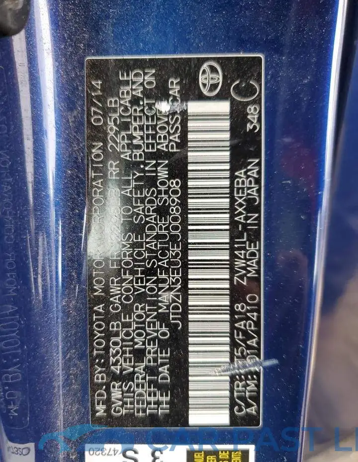 JTDZN3EU3EJ008908# 12