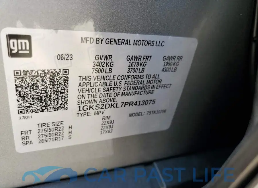 1GKS2DKL7PR413075# 13