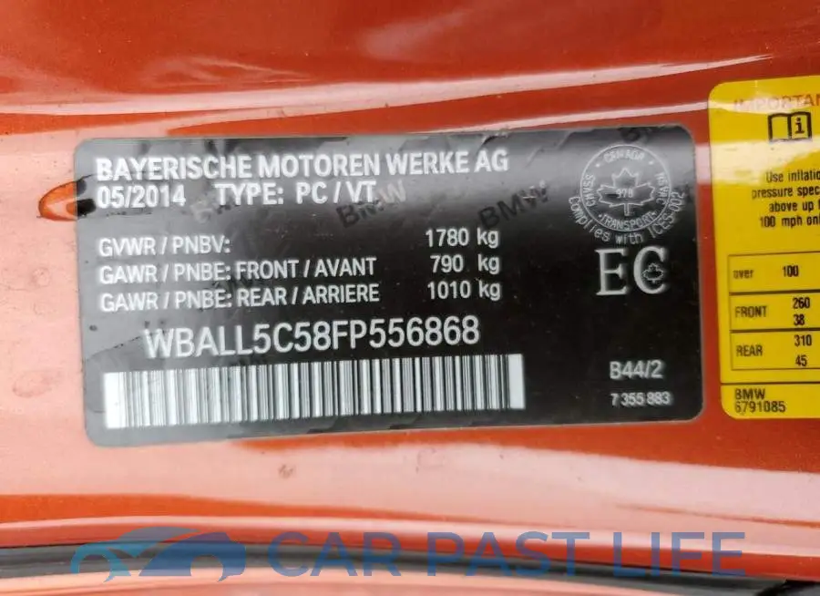WBALL5C58FP556868# 13