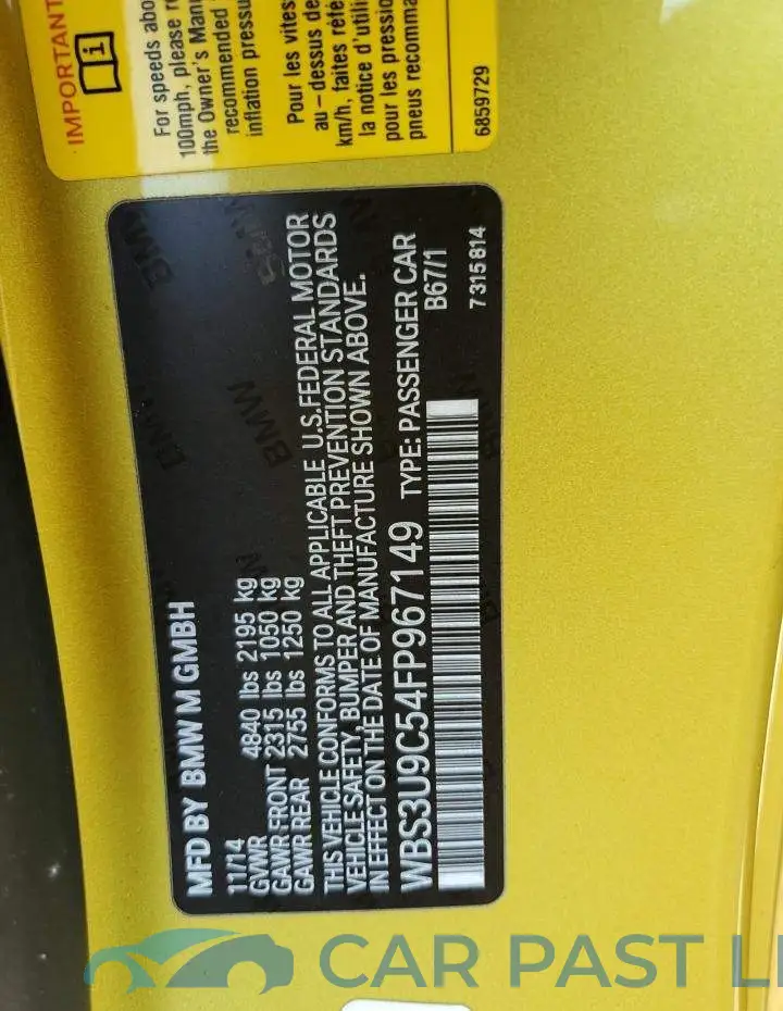 WBS3U9C54FP967149# 12