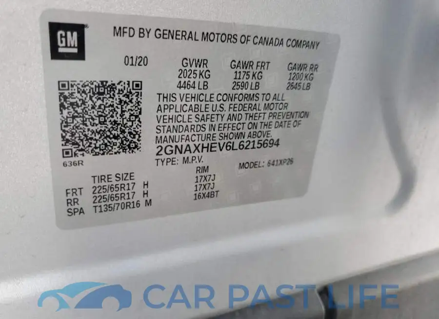 2GNAXHEV6L6215694# 14