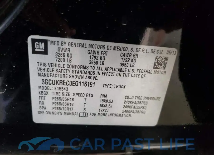 3GCUKREC0EG116191# 12