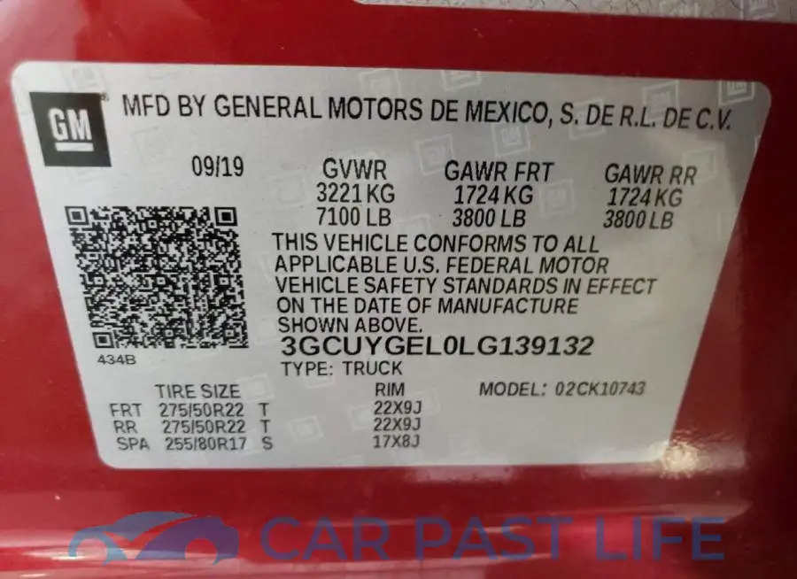 3GCUYGEL0LG139132# 13