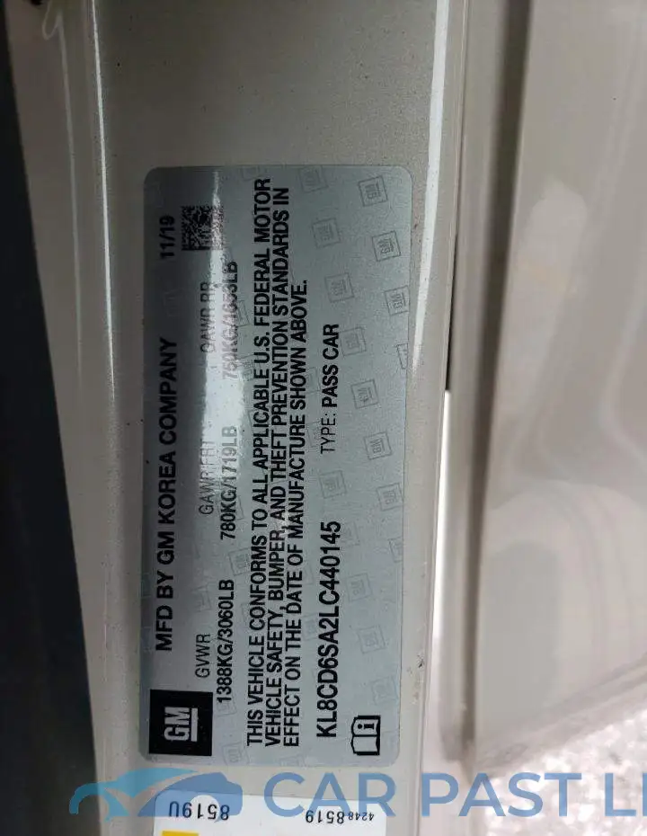 KL8CD6SA2LC440145# 12