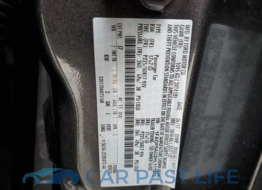 1FADP5AU2HL111273# 12
