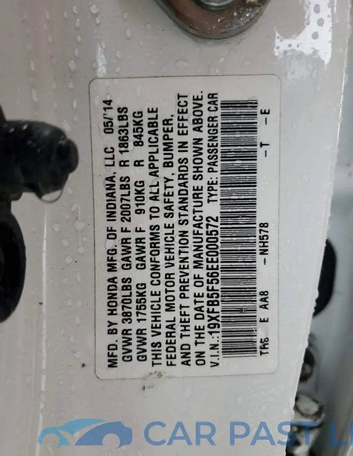 19XFB5F56EE000572# 12