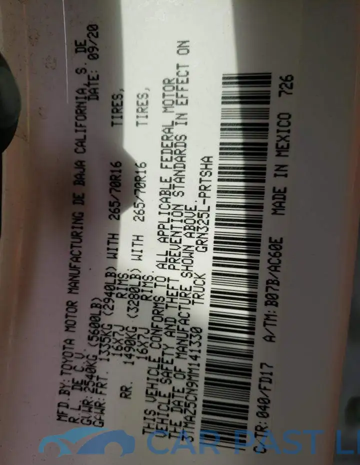 3TMAZ5CN9MM141330# 12