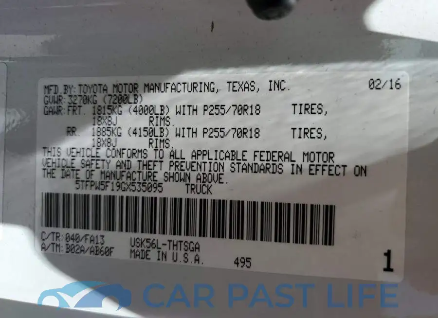 5TFPW5F19GX535095# 12