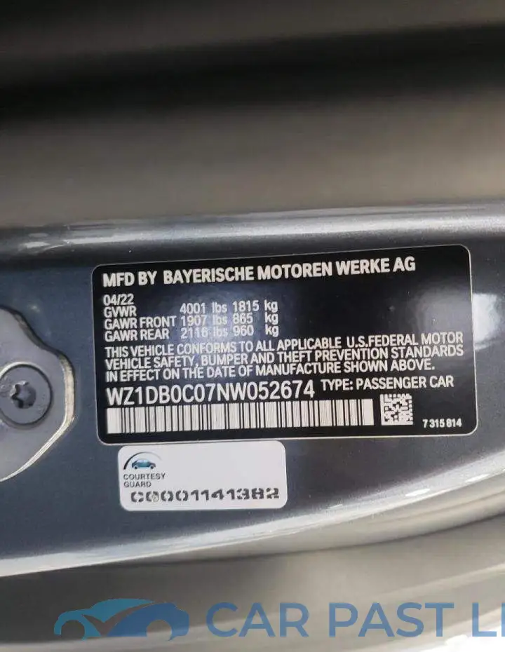 WZ1DB0C07NW052674# 10