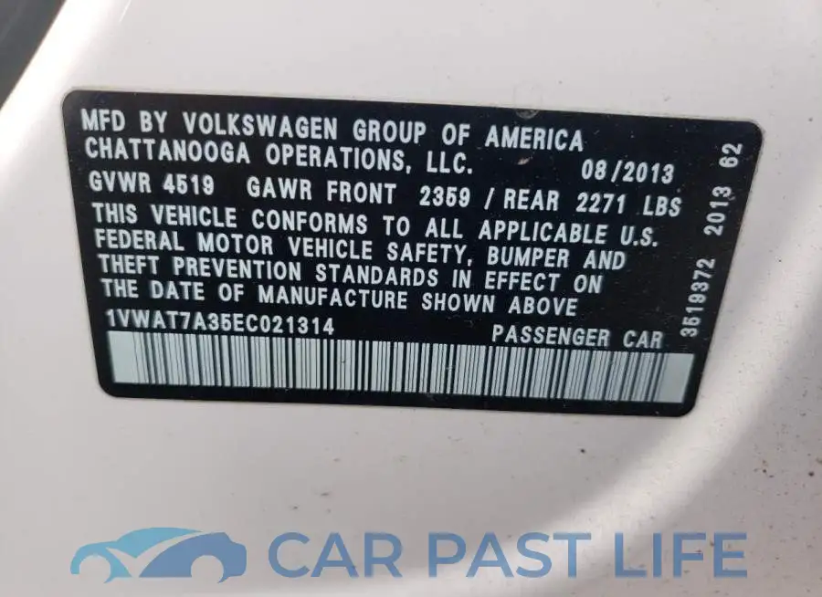 1VWAT7A35EC021314# 12
