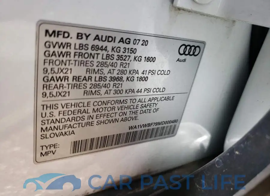 WA1VWBF79MD000480# 13