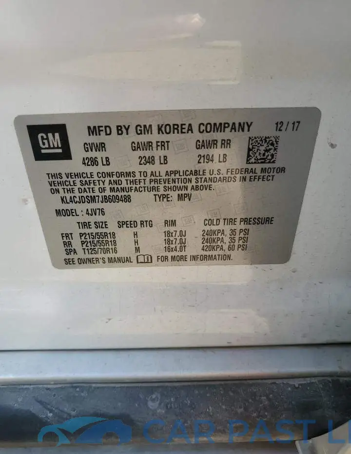 KL4CJDSM7JB609488# 13