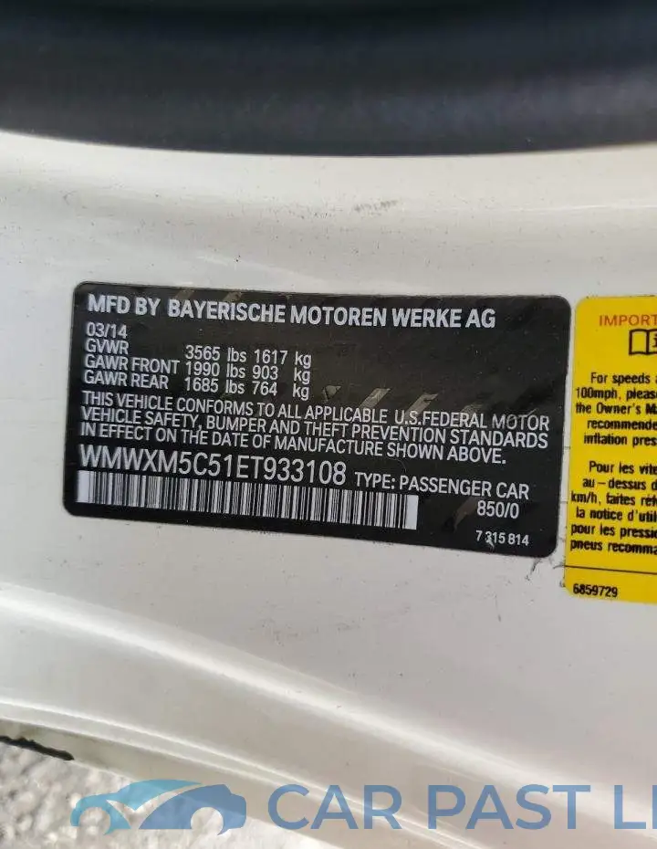 WMWXM5C51ET933108# 13