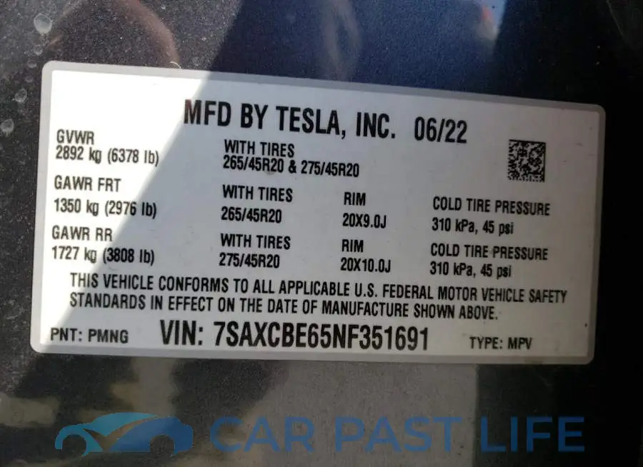 7SAXCBE65NF351691# 12