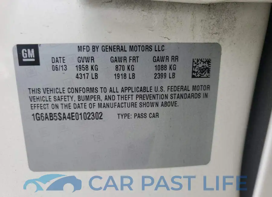 1G6AB5SA4E0102302# 12
