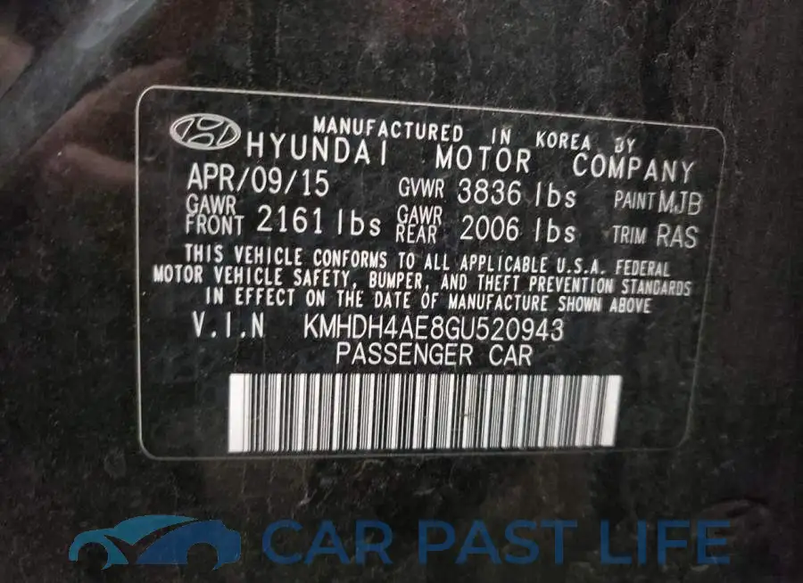 KMHDH4AE8GU520943# 12