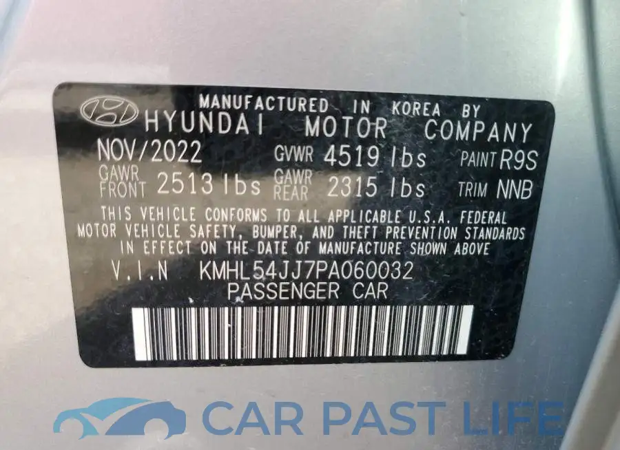 KMHL54JJ7PA060032# 12