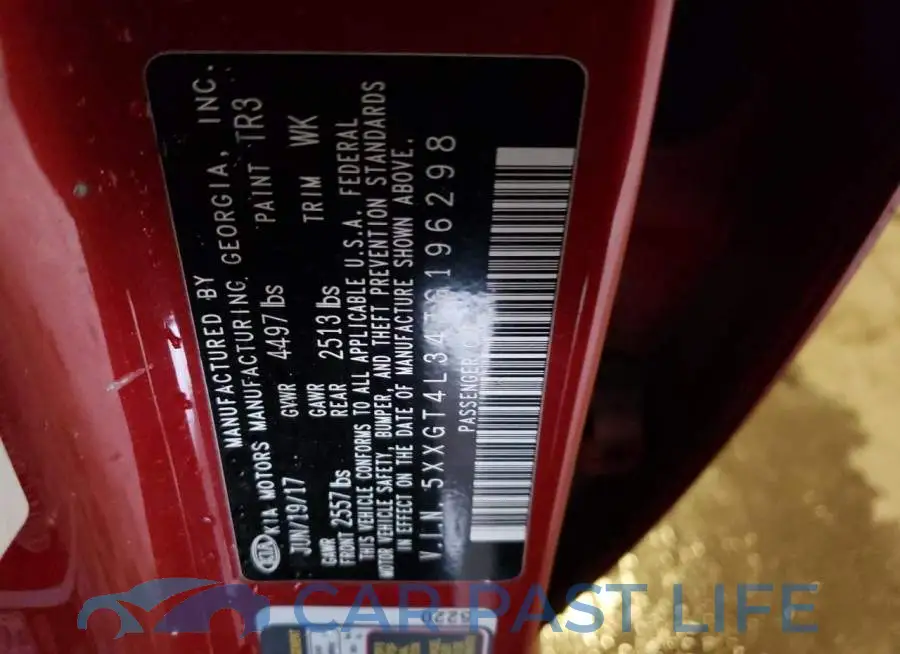 5XXGT4L34JG196298# 12
