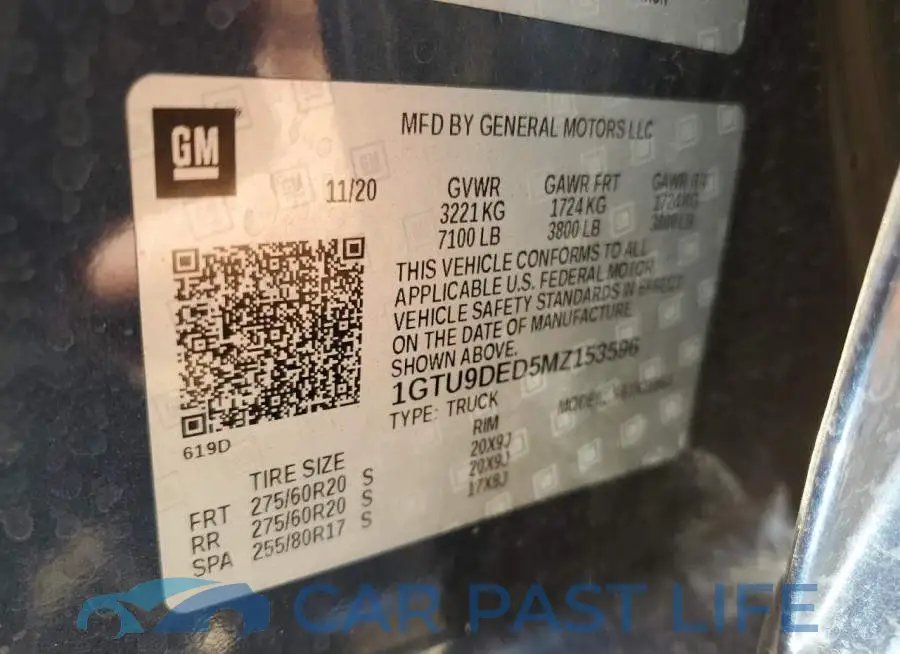 1GTU9DED5MZ153596# 12