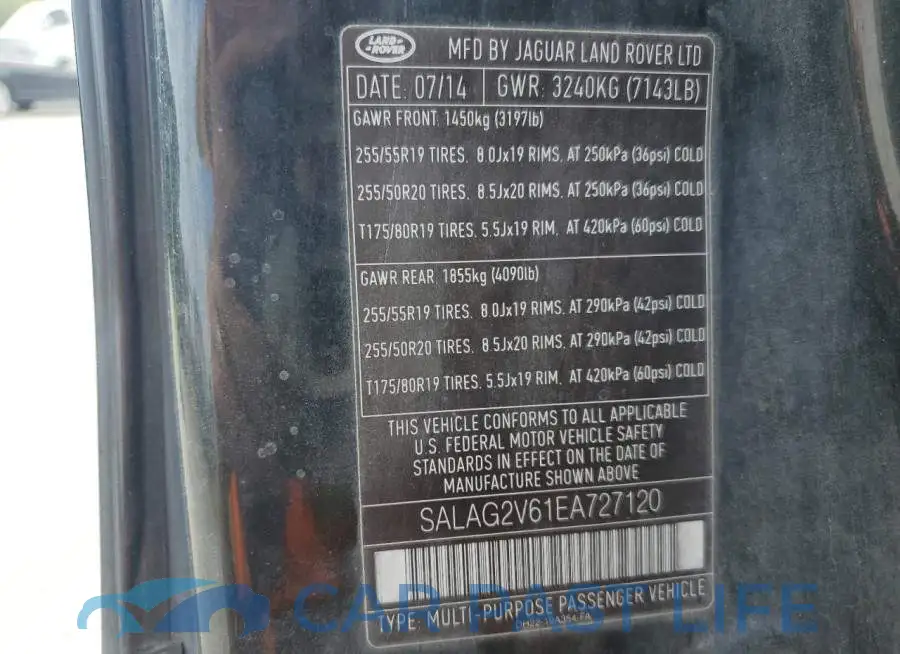 SALAG2V61EA727120# 12