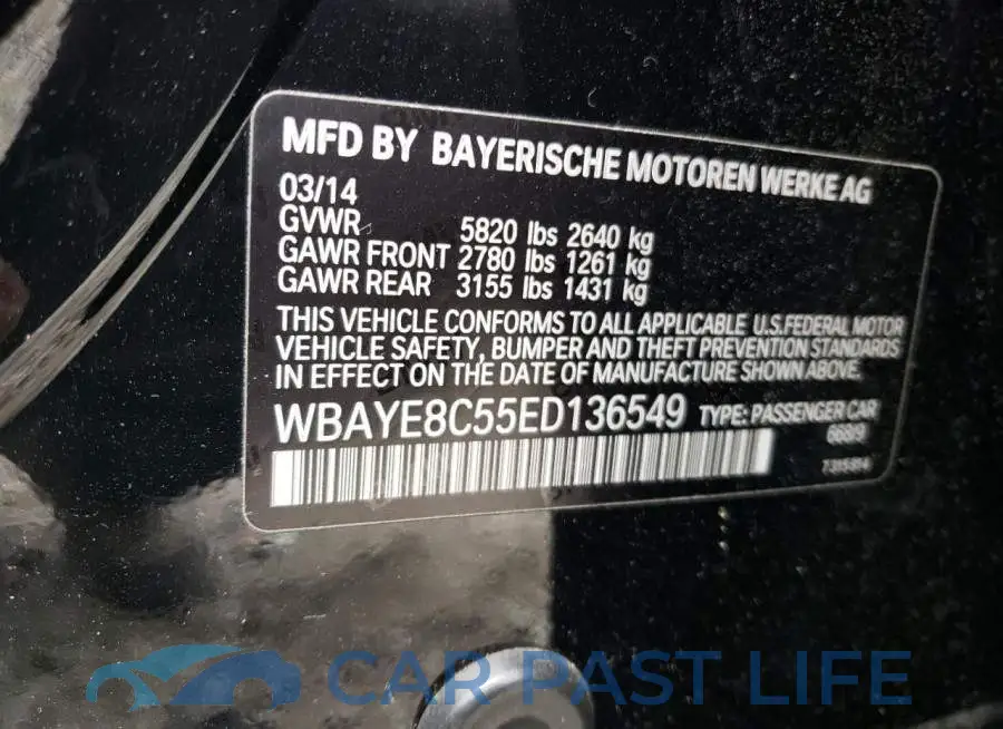 WBAYE8C55ED136549# 12
