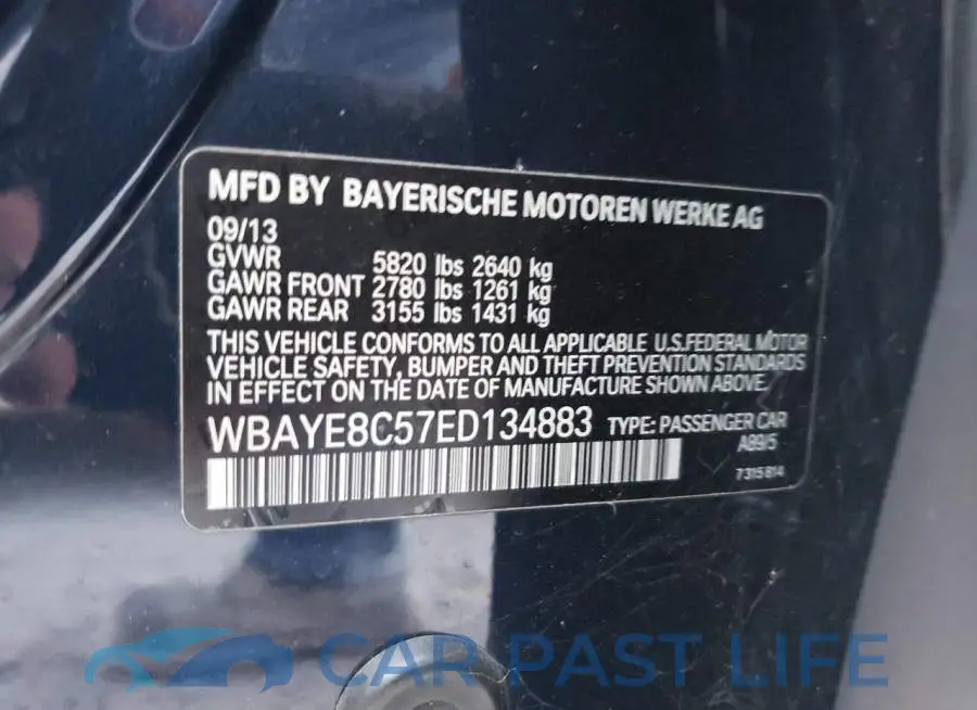 WBAYE8C57ED134883# 12