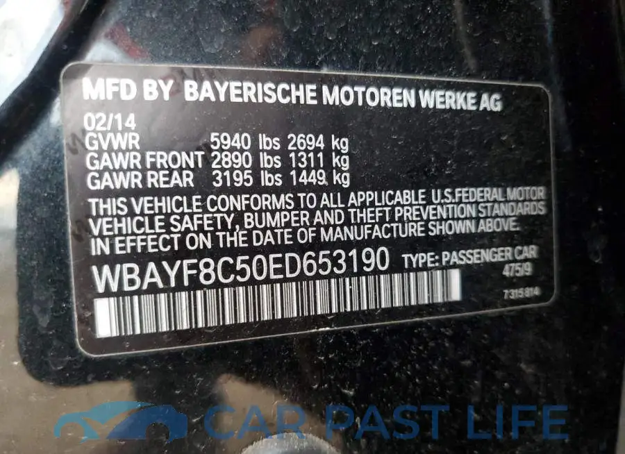 WBAYF8C50ED653190# 12