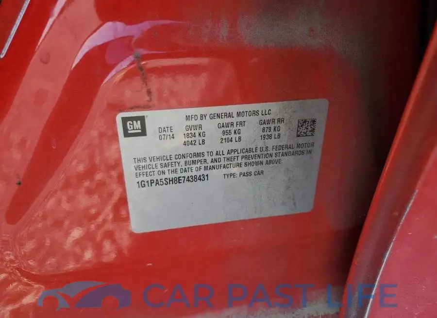 1G1PA5SH8E7438431# 12
