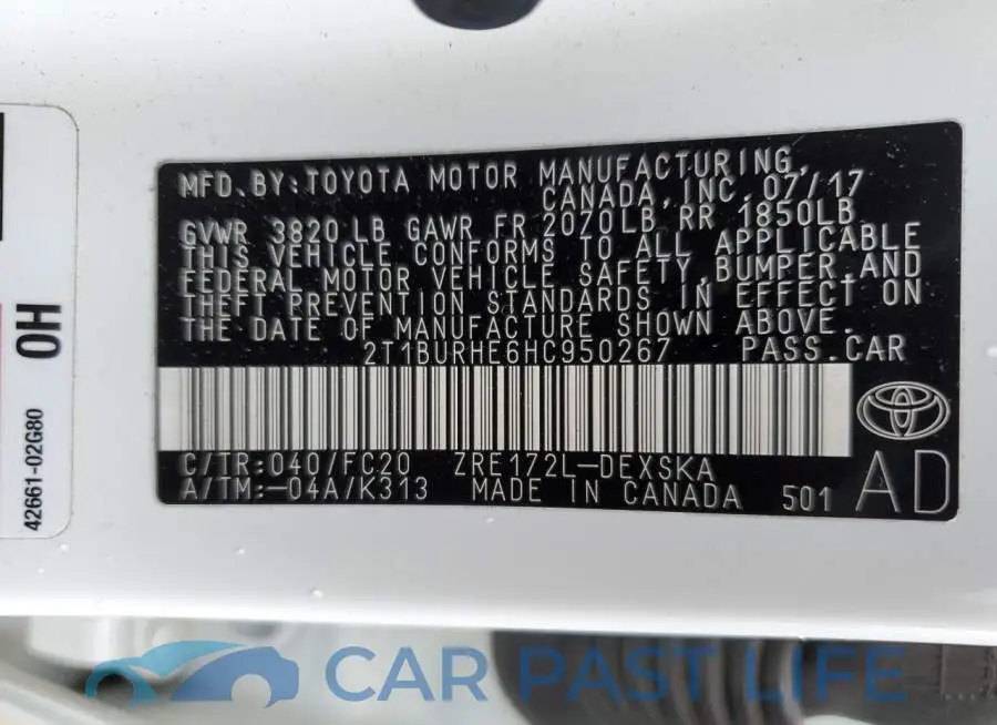 2T1BURHE6HC950267# 12