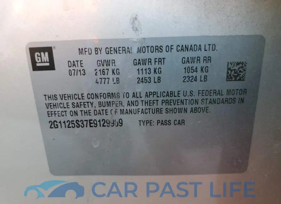 2G1125S37E9129989# 13