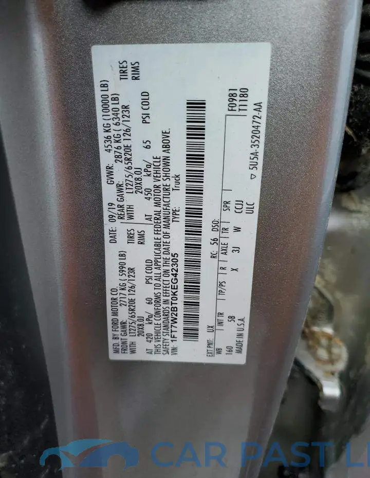 1FT7W2BT0KEG42305# 12