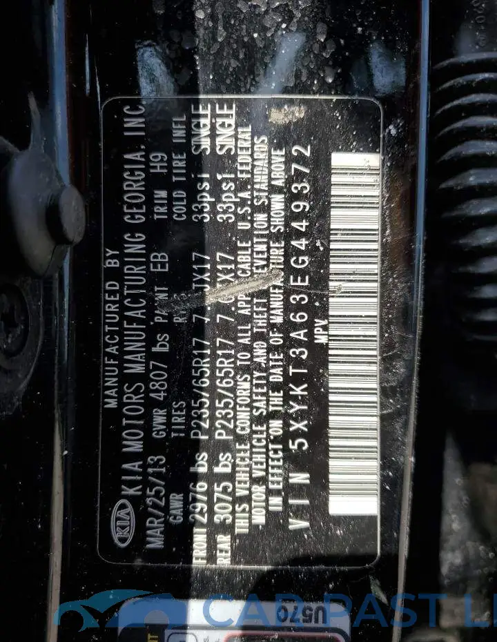 5XYKT3A63EG449372# 13