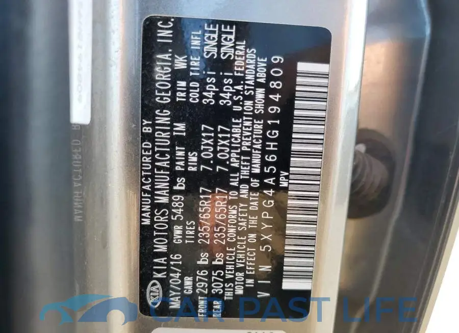 5XYPG4A56HG194809# 13