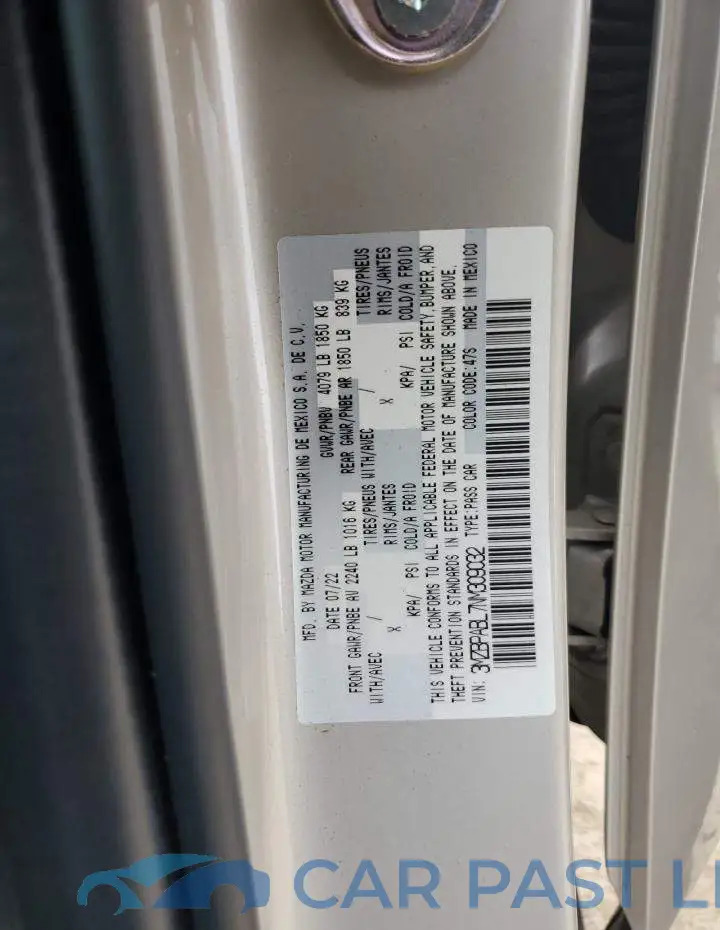 3MZBPABL7NM309032# 12