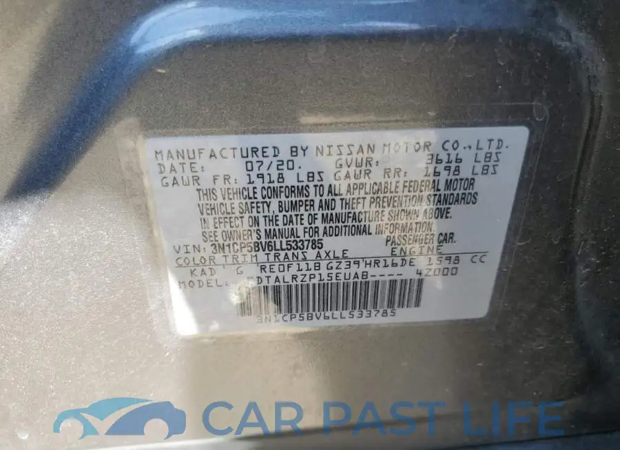 3N1CP5BV6LL533785# 13
