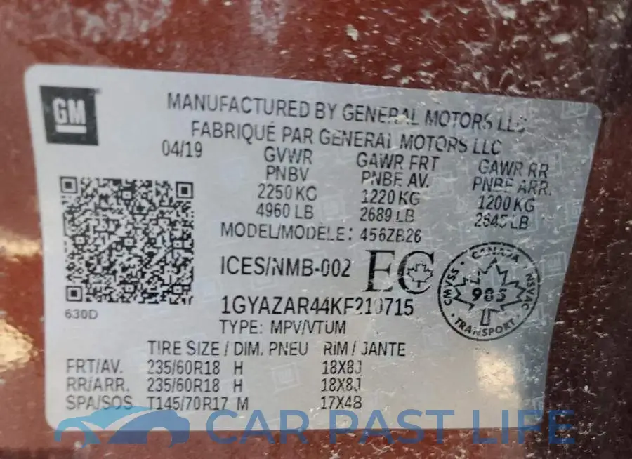 1GYAZAR44KF210715# 12