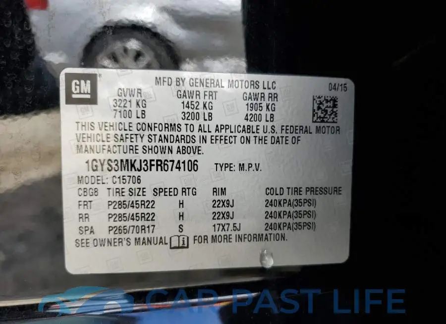 1GYS3MKJ3FR674106# 13