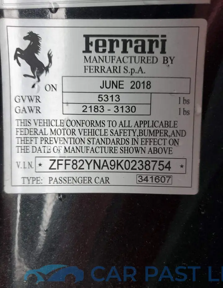 ZFF82YNA9K0238754# 12