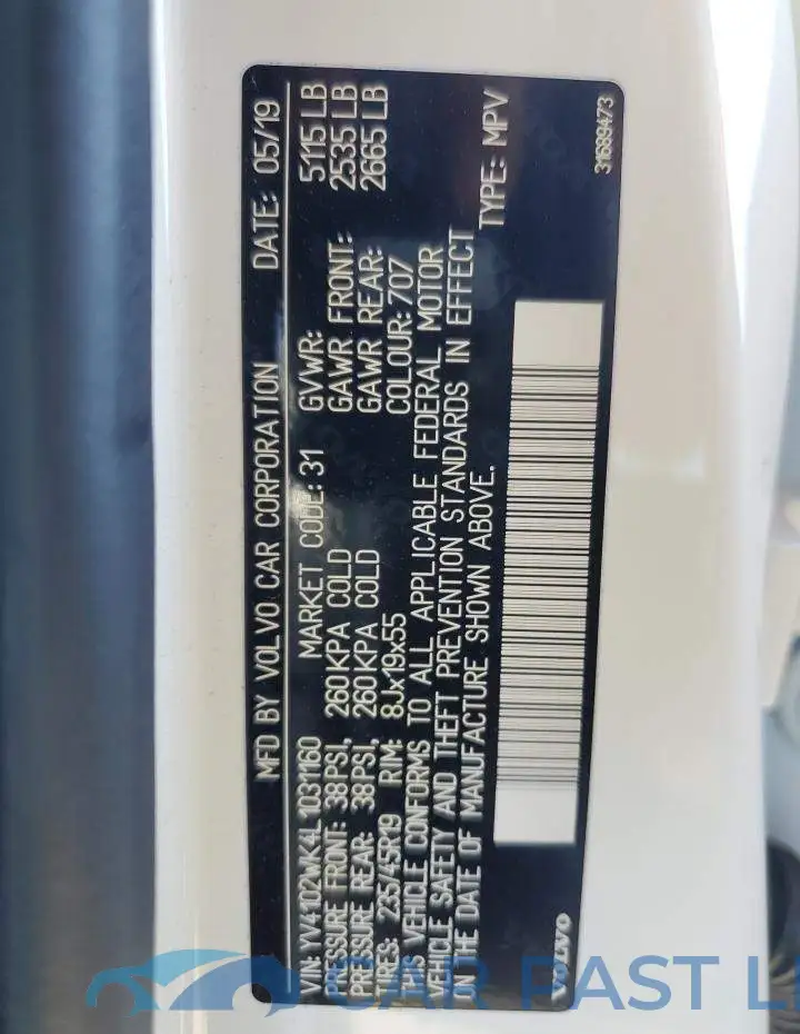 YV4102WK4L1031160# 12