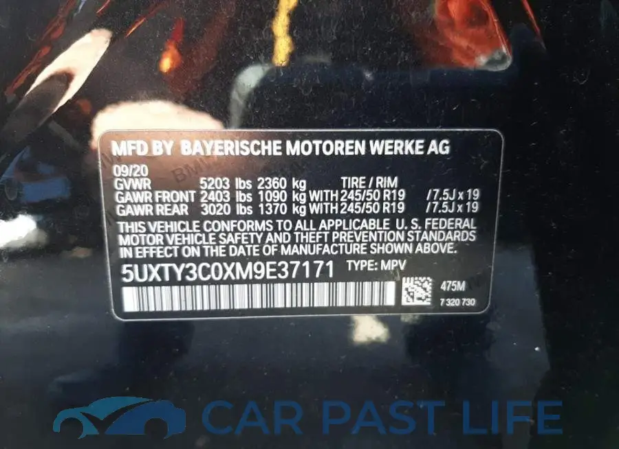 5UXTY3C0XM9E37171# 14