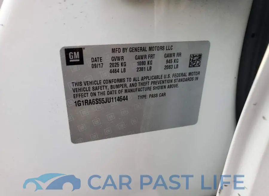 1G1RA6S55JU114644# 12